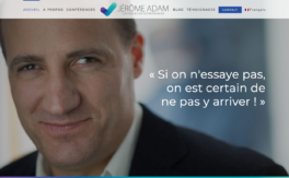 Site internet - Jérôme Adam - Conférencier Entrepreneur