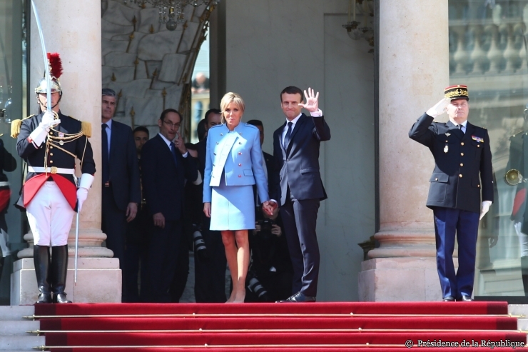 Emmanuel Macron après son élection à la présidence de la république